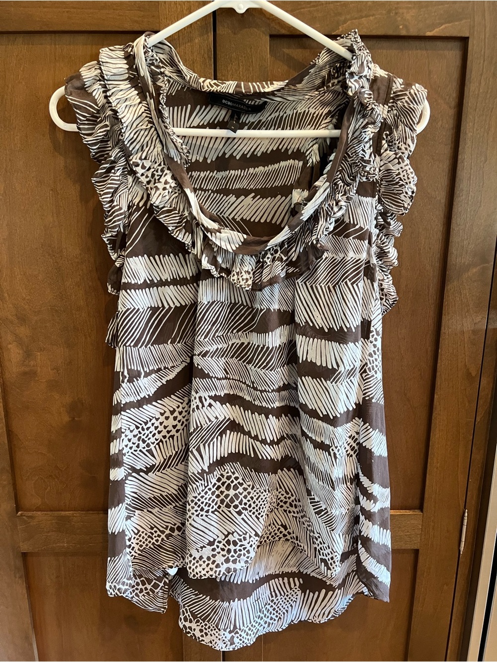 Vintage 100% Silk BCBG MAXAZRIA Ruffle Top — 90s Archive Whimsigoth Aesthetic